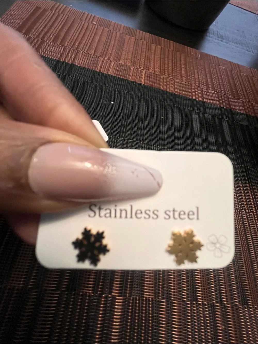 Gold Tone Stainless Steel Stud Earring Set - 4 Pairs